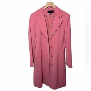 Vintage Gallery Pink Blazer Trench Coat Size XS